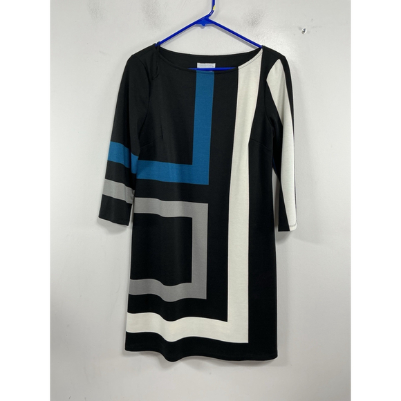 London Times Dresses & Skirts - Womans Excellent London Times 3/4 Sleeve Pullover Shift Dress 8 Multicolor